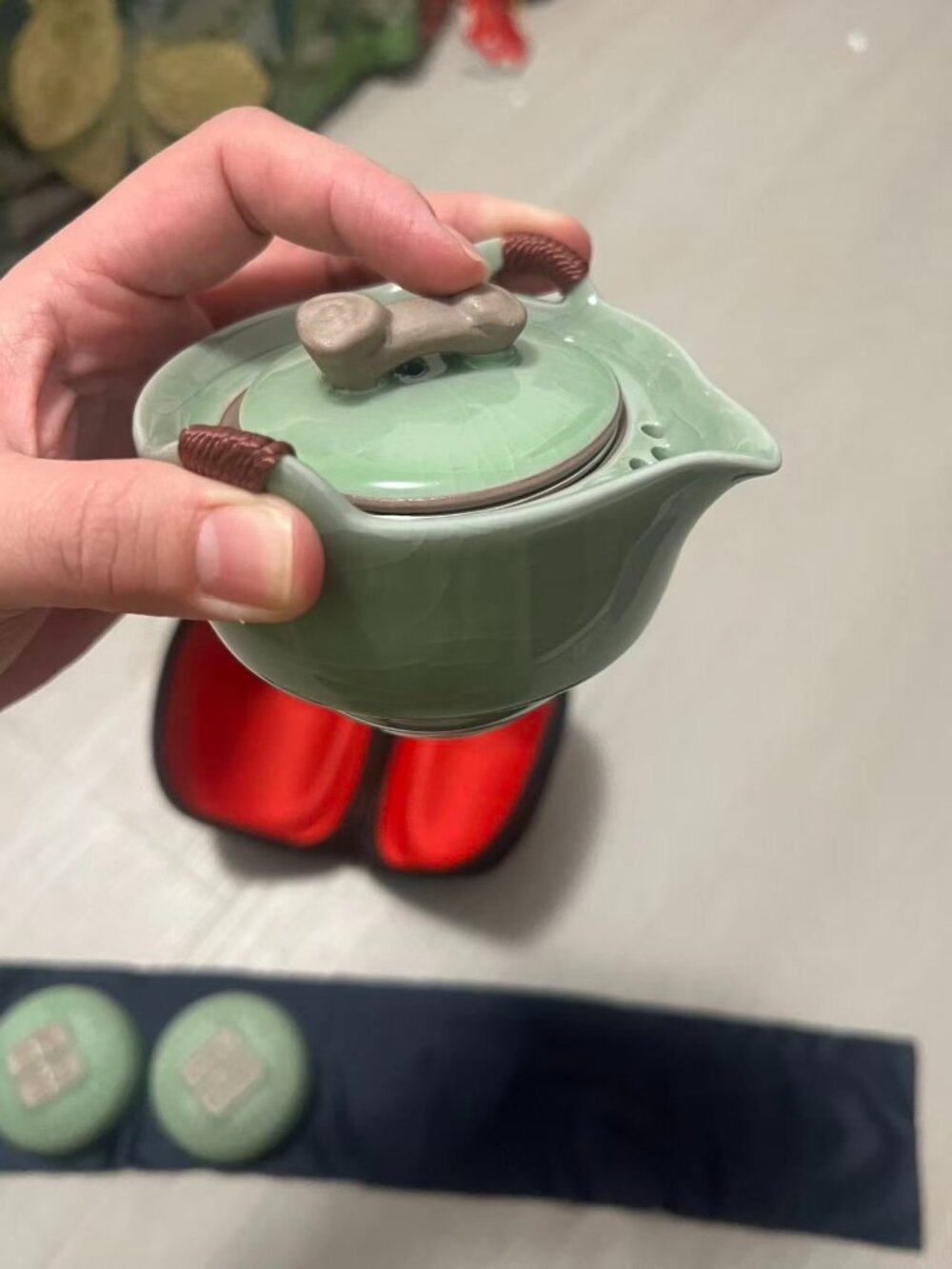 Travel Ceramic Tea Pot Set - NEW! - Picture 2 of 11